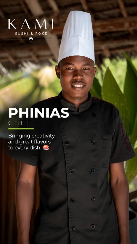 Phinias, Chef at KAMI Sushi